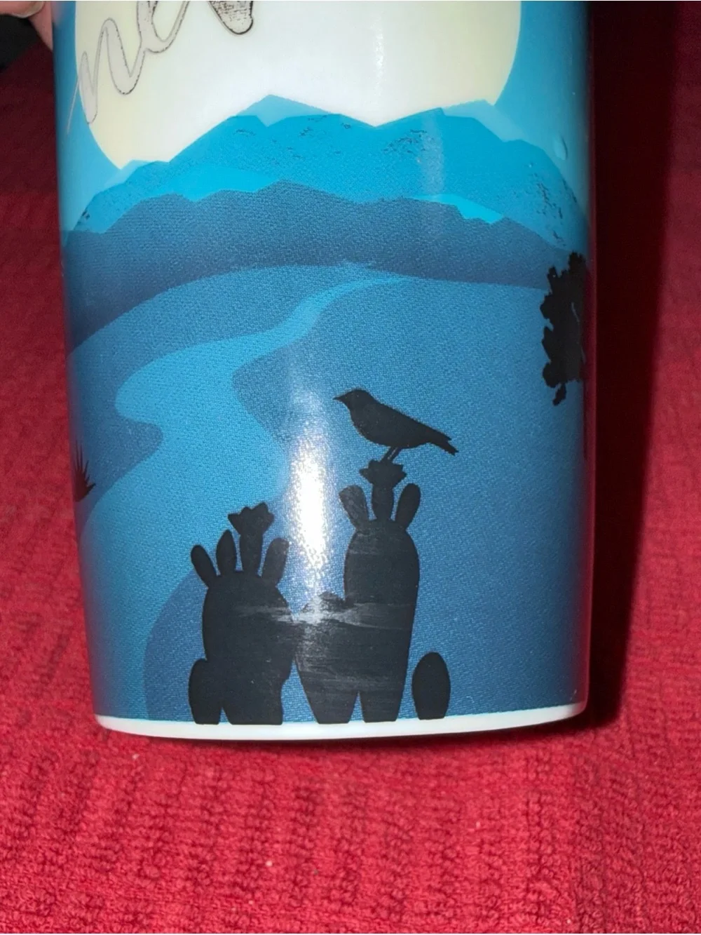 RARE Starbucks Nevada Desert Night Moon Ceramic Travel Tumbler Mug 12oz PRISTINE